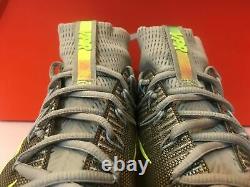 Nike Vapor Untouchable 2 Cleats Football Grey/Volt 824470-010 Sz 9.5 US