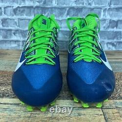 Nike Vapor Untouchable 2 PF Blue Green Football Cleats 835646-429 Mens Size 12