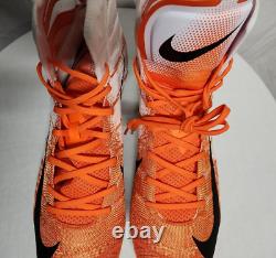 Nike Vapor Untouchable 3 Elite AO3006-118 Men Sz 15 White Orange Football Cleats