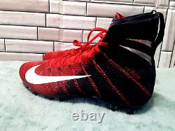 Nike Vapor Untouchable 3 Elite Flyknit Football Cleats Red AO3006-060 Size 11.5