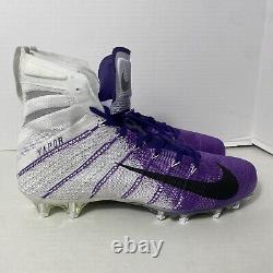 Nike Vapor Untouchable 3 Elite Football Cleats Men's Size 12.5 White Purple New