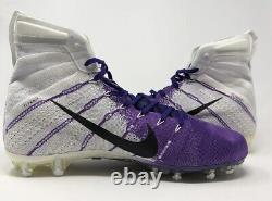 Nike Vapor Untouchable 3 Elite Football Cleats Size 10.5 White Purple AO3006-155