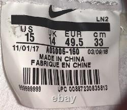 Nike Vapor Untouchable 3 Elite Football Cleats White Red AO3006-160 Men Size 15