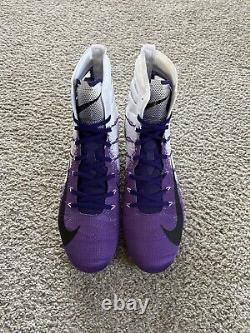 Nike Vapor Untouchable 3 Elite Football White Purple AO3006-155 Men's Size 12