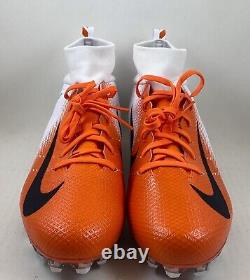Nike Vapor Untouchable 3 White Orange Football Cleats AO3021-118 Sizes 10.5-11.5