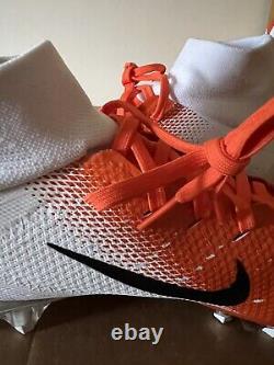 Nike Vapor Untouchable Pro 3 AO3021-118 Orange/White Men Size 9 Football Cleat