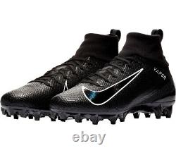 Nike Vapor Untouchable Pro 3 Football Cleats 917165-010 Black / White Size 10.5