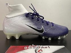 Nike Vapor Untouchable Pro 3 Football Cleats AO3021-155 White Purple Men Size 10