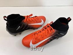 Nike Vapor Untouchable Pro 3 Football Cleats Orange Black Mens 12.5 AO3021-081