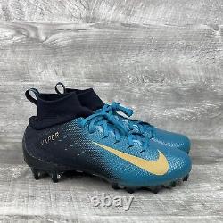 Nike Vapor Untouchable Pro 3 Football Cleats Size 9.5 Black/teal/gold Ao3021-012