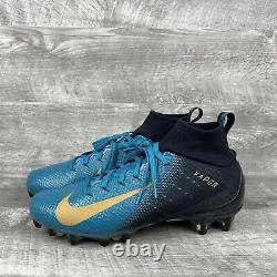 Nike Vapor Untouchable Pro 3 Football Cleats Size 9.5 Black/teal/gold Ao3021-012