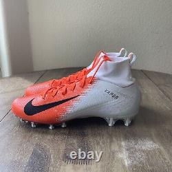 Nike Vapor Untouchable Pro 3 Football Cleats White Orange Mens 11 AO3021-118 New