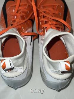 Nike Vapor Untouchable Pro 3 Football Cleats White/Orange Mens Sz 11 AO3021-118