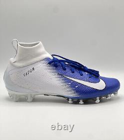 Nike Vapor Untouchable Pro 3 Men 13.5 Football Cleat White Royal Blue AO3021-145