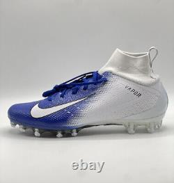 Nike Vapor Untouchable Pro 3 Men 13 Football Cleats White Royal Blue AO3021-145