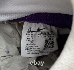 Nike Vapor Untouchable Pro 3 Men's Sz 14 White Purple Football Cleats AO3021-155