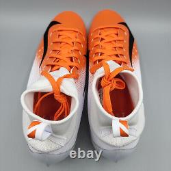 Nike Vapor Untouchable Pro 3 White Orange Football Cleats Men Size 11 AO3021-118