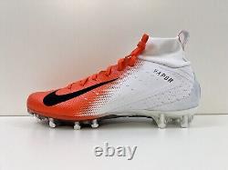 Nike Vapor Untouchable Pro 3 White Orange Football Cleats Size 11.5 AO3021-118