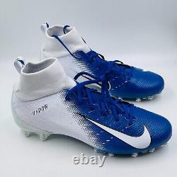 Nike Vapor Untouchable Pro 3 White Royal Blue Football Cleats AO3021-145, Men 12