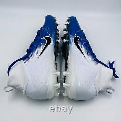 Nike Vapor Untouchable Pro 3 White Royal Blue Football Cleats AO3021-145, Men 12