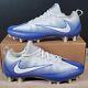 Nike Vapor Untouchable Pro Football Cleats Size 13 White Blue Mens 839924-409