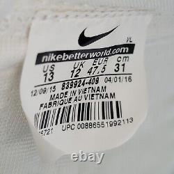 Nike Vapor Untouchable Pro Football Cleats Size 13 White Blue Mens 839924-409