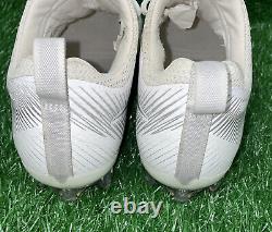 Nike Vapor Untouchable Pro Football Cleats White Grey Size 9 833385-102 Used