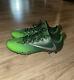 Nike Vapor Untouchable Pro Low Football Cleats Dark Green/lime Green Sz 13.5