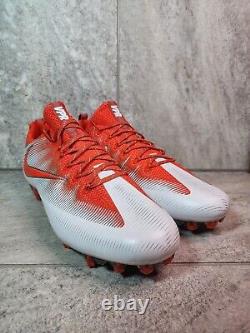 Nike Vapor Untouchable Pro Low TD Mens Football Cleats Size 14.5 White/Orange