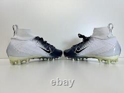 Nike Vapor Untouchable Pro TD 3 White/Blue Football Cleats AO3021-102 Size 11