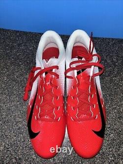 Nike Vapor Untouchable Speed 3 Football Cleats Size 12.5 White Red Ao3034-108