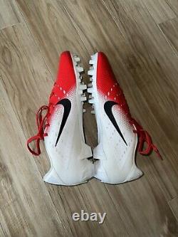 Nike Vapor Untouchable Speed 3 TD Football Cleats White/Red SZ 12.5