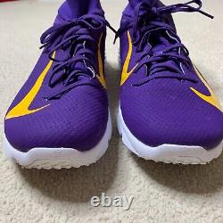 Rare Team Issued Nike Vapor Untouchable LSU Tigers Turf Shoes Men's Size 11