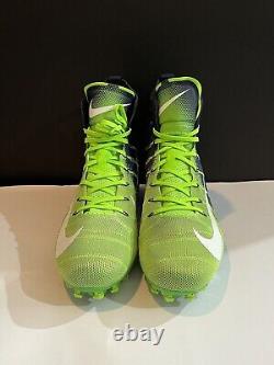 Chaussures de football Nike Vapor Untouchable 3 Elite Flyknit Seahawks, équipe émise, pointure 12.