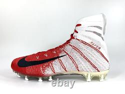 Chaussures de football Nike Vapor Untouchable 3 Elite à crampons blancs et rouges AO3006-160 pour hommes, taille 15.