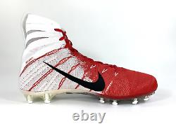 Chaussures de football Nike Vapor Untouchable 3 Elite à crampons blancs et rouges AO3006-160 pour hommes, taille 15.