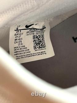 Chaussures de football Nike Vapor Untouchable Pro 3 AO3021-100 taille 9 pour hommes, blanches.