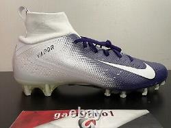 Chaussures de football Nike Vapor Untouchable Pro 3 AO3021-155 Blanches Violettes Hommes Taille 10