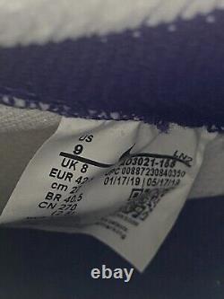 Chaussures de football Nike Vapor Untouchable Pro 3 Violet Blanc AO3021-155 Taille 9 pour Hommes