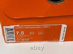 Chaussures de football Nike Vapor Untouchable Pro 3 à crampons noirs et oranges pour hommes, taille 7.5, référence 917165-008.