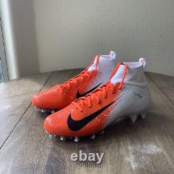 Chaussures de football Nike Vapor Untouchable Pro 3 blanches et oranges pour hommes, taille 11, AO3021-118, neuves
