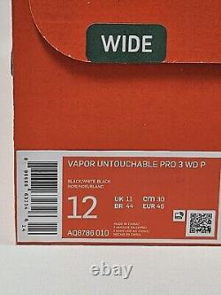 Chaussures de football Nike Vapor Untouchable Pro 3 pointure 12, larges, noires AQ8786-010