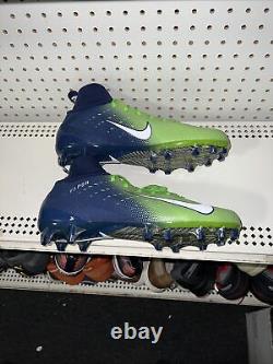 Chaussures de football Nike Vapor Untouchable Pro 3 pour hommes taille 13 Seahawks bleu vert