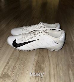 Chaussures de football Nike Vapor Untouchable Speed 3 TD à crampons blancs, taille 13.