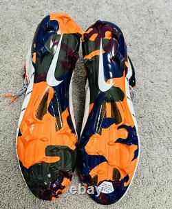 Chaussures de football Nike pour hommes, orange et violet, taille 12.5, Vapor Untouchable 3 Elite Camo.