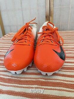 Chaussures de football à crampons Nike Mens Vapor Untouchable Speed 3 orange blanc 11.5 NWOT