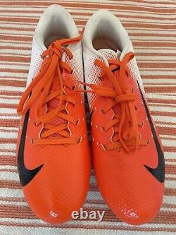 Chaussures de football à crampons Nike Mens Vapor Untouchable Speed 3 orange blanc 11.5 NWOT