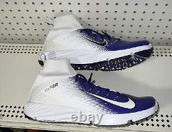 Chaussures de football en gazon pour hommes Nike Vapor Untouchable Speed Turf 2, taille 11.5, violet.