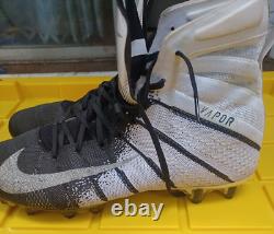 Crampons de football Nike Vapor Untouchable 3 Elite pour hommes, pointure 13, noir et blanc AH7408-102