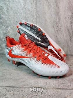 Crampons de football Nike Vapor Untouchable Pro Low TD pour hommes, taille 14.5, blanc/orange